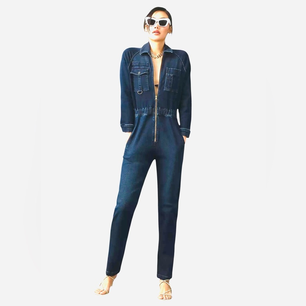 EUC MOTHER Denim Flight Jumpsuit